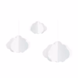 PartyDeco ZSC3-008, Decoration, White, Monochromatic, Party, Universal, Figure