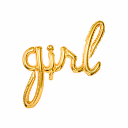 PartyDeco Folienballon Girl, Toy balloon, Gold, Letter, 770 mm, 700 mm, 1 pc(s)