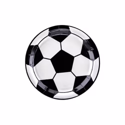 PartyDeco TPP72, Plate, Round, Paper, Black, White, Pattern, 6 pc(s)
