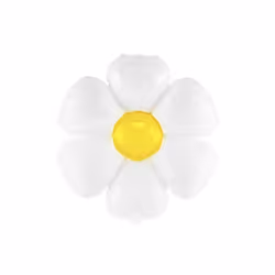 PartyDeco FB65, Toy balloon, Foil, White, Yellow, Monochromatic, Party, Flower