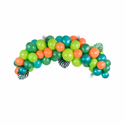 PartyDeco GBN1, Toy balloon, Latex, Green, Orange, Oval, 2000 mm, 60 pc(s)