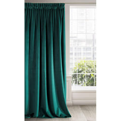 Eurofirany Soft Velvet Curtain Plain with Ruffle Tape Ribbon-1 Unit Thick Thermo Opaque Fluffy Modern Classic Glamour Elegant Living Room Bedroom,