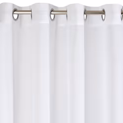 Argea Curtain Smooth Transparent Etamine Eyelets Curtains Transparent Elegant Glamour Bedroom Living Room Lounge, White, 55" x 98"