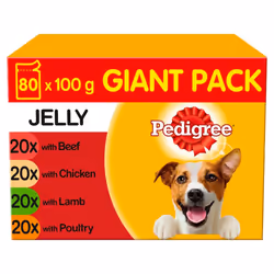Pedigree Dog Pouches Mixed Selection In Jelly 80 x 100g Mega Pack