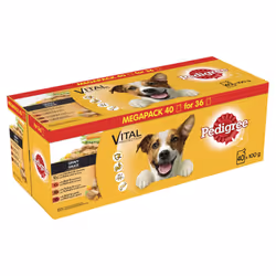 Pedigree Dog Pouches Mixed Selection In Gravy 40 For 36x100g