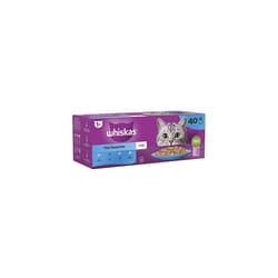 Whiskas 1+ Fish Selection in Jelly 40x85g Pouches, Adult Cat Food