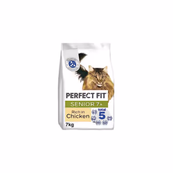 Senior 7+ Complete Dry Cat Food for Senior Cats Aged 7+ Years, Rich in Chicken, 1 Bag (7 kg)