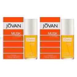 2 x 88ml Jovan WHITE MUSK & MUSK Cologne Spray - 2 x 88ml Musk