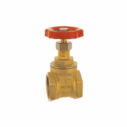 1/2"-2" Inch BSP Strong Brass Sluice Gate Valve Water Stop with Red Head Handle - 3/4"