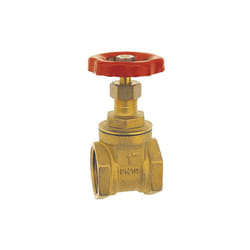 1/2"-2" Inch BSP Strong Brass Sluice Gate Valve Water Stop with Red Head Handle - 5/4"