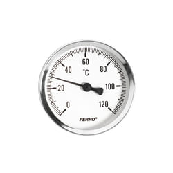 100mm 0 - 120c Thermo Water Oil Temperature Gauge 1/2 Inch Rear Entry Thermometer