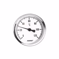 63mm 0 - 120c Thermo Water Oil Temperature Gauge 1/2 Inch Rear Entry Thermometer
