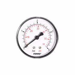 60mm Pressure Gauge Air Oil or Water 1/4" Bspt Side Entry Manometer - Rear