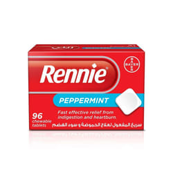 Rennie for Heartburn Chewable Peppermint Tablets 96's
