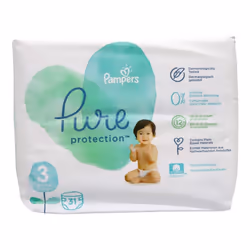 Pampers Pure Protection Diaper Size 3  Baby Diapers 6-10 kg 31's