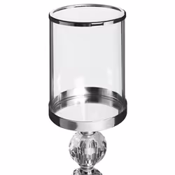 Candle Holder COTUI Glass 36 cm Silver