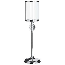 Candle Holder COTUI Glass 58 cm Silver
