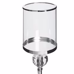 Candle Holder COTUI Glass 58 cm Silver