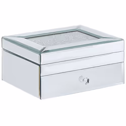 Trinket Box KOFI Glass Silver