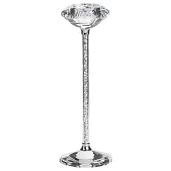 Candle Holder KOFI Glass 23 cm Silver