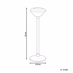 Candle Holder KOFI Glass 23 cm Silver