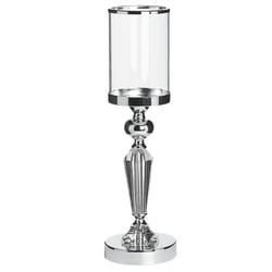 Candle Holder BONAO Glass 42 cm Silver
