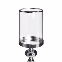 Candle Holder BONAO Glass 42 cm Silver