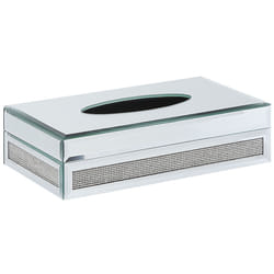 Tissue Box CHARLY Glass Silver