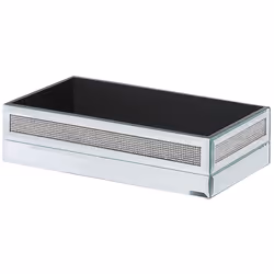 Tissue Box CHARLY Glass Silver