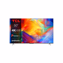 TCL 50P638K, 127 cm (50"), 3840 x 2160 pixels, LED, Smart TV, Wi-Fi, Aluminium, Anthracite