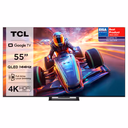 TCL C74 55C741K, 139.7 cm (55"), 3840 x 2160 pixels, QLED, Smart TV, Wi-Fi, Black