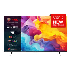 TCL 75V6BK TV 190.5 cm (75") 4K Ultra HD Smart TV Wi-Fi Titanium 330 cd/m²