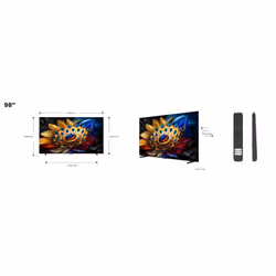 TCL C65 Serie C6 Smart TV QLED 4K 98" 98C655, 144Hz, audio Onkyo con subwoofer, Google TV