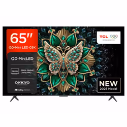 TCL C6K TV -UK Premium QD-MiniLED TV, 165.1 cm (65"), 3840 x 2160 pixels, 4K Ultra HD, QLED, Smart TV, Wi-Fi