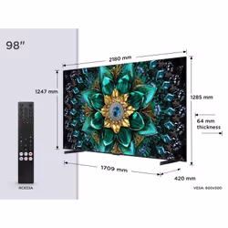 TCL Q6C 98Q6C-UK TV 2.49 m (98") 4K Ultra HD Smart TV Wi-Fi Metallic - Additional view 2