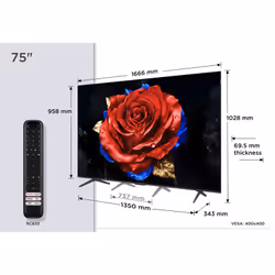 TCL 75T8C-UK TV 190.5 cm (75") 4K Ultra HD Smart TV Wi-Fi Metallic 350 cd/m² - Additional view 6