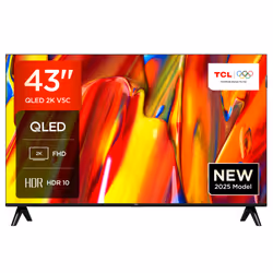 TCL 43V5C-UK, 109.2 cm (43"), 1920 x 1080 pixels, QLED, Smart TV, Wi-Fi, Black