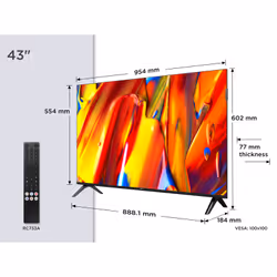 TCL 43V5C-UK TV 109.2 cm (43") Full HD Smart TV Wi-Fi Black