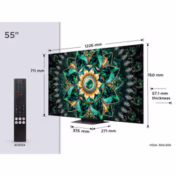 TCL 55Q7C-UK TV 139.7 cm (55") 4K Ultra HD Smart TV Wi-Fi Metallic 2600 cd/m²