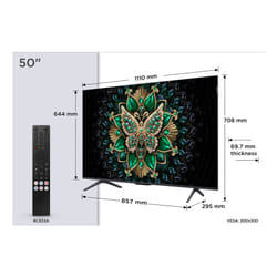 TCL C6K 50C6K TV 127 cm (50") 4K Ultra HD Smart TV Wi-Fi Metallic