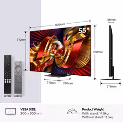 TCL C8L 55C8L-UK TV 139.7 cm (55") 4K Ultra HD Smart TV Wi-Fi Black 6000 cd/m² - Additional view 2