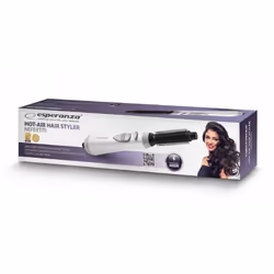 Esperanza EBL001W hair styling tool Hot air brush Warm Black, White 400 W 1.6 m