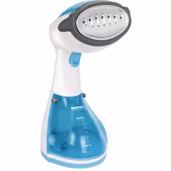 MPM MZP-01, Steam iron, Stainless Steel soleplate, 36 g/min, Blue, Satin steel, Transparent, White, 36 g/min, 0.25 L