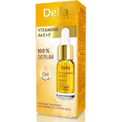 Delia 100% Serum Face & Neckline Anti Wrinkle vitamins A+ E+ F Collagen Argan - Vitamins A+E+F Serum