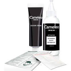 Cameleo Men - Permanent Hair Dye | Dark Brown Colour for Hair Beard & Moustache | Natural Colour Effect in 5 Minutes | Cover Grey Hair | Ammonia, PPD,