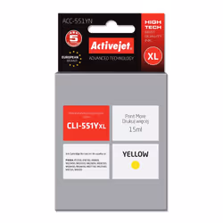Activejet ACC-551YN ink (replacement for Canon CLI-551Y; Supreme; 15 ml; yellow)