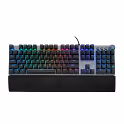 iBox AURORA K-4, Wired, USB, Mechanical, QWERTY, RGB LED, Black, Silver