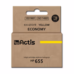 Actis KH-655YR ink (replacement for HP 655 CZ112AE; Standard; 12 ml; yellow), Standard Yield, Yellow, Dye-based ink, 12 ml, 1 ...