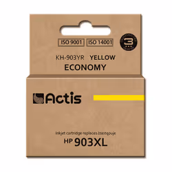 Actis KH-903YR ink (replacement for HP 903XL T6M11AE; Standard; 12 ml; yellow) - New Chip, High (XL) Yield, Yellow, Dye-based ...