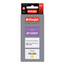 Activejet AB-5000Y ink (replacement for Brother BT-5000Y; Supreme; 50 ml; yellow), High (XL) Yield, Yellow, Dye-based ink, 50 ...